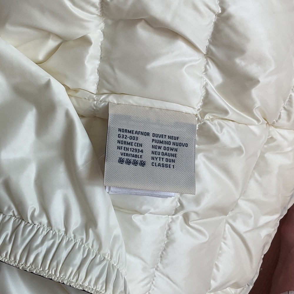 Moncler Grenoble White Quilted Jacket Vest with Shearling Collar - Picture 15 of 15